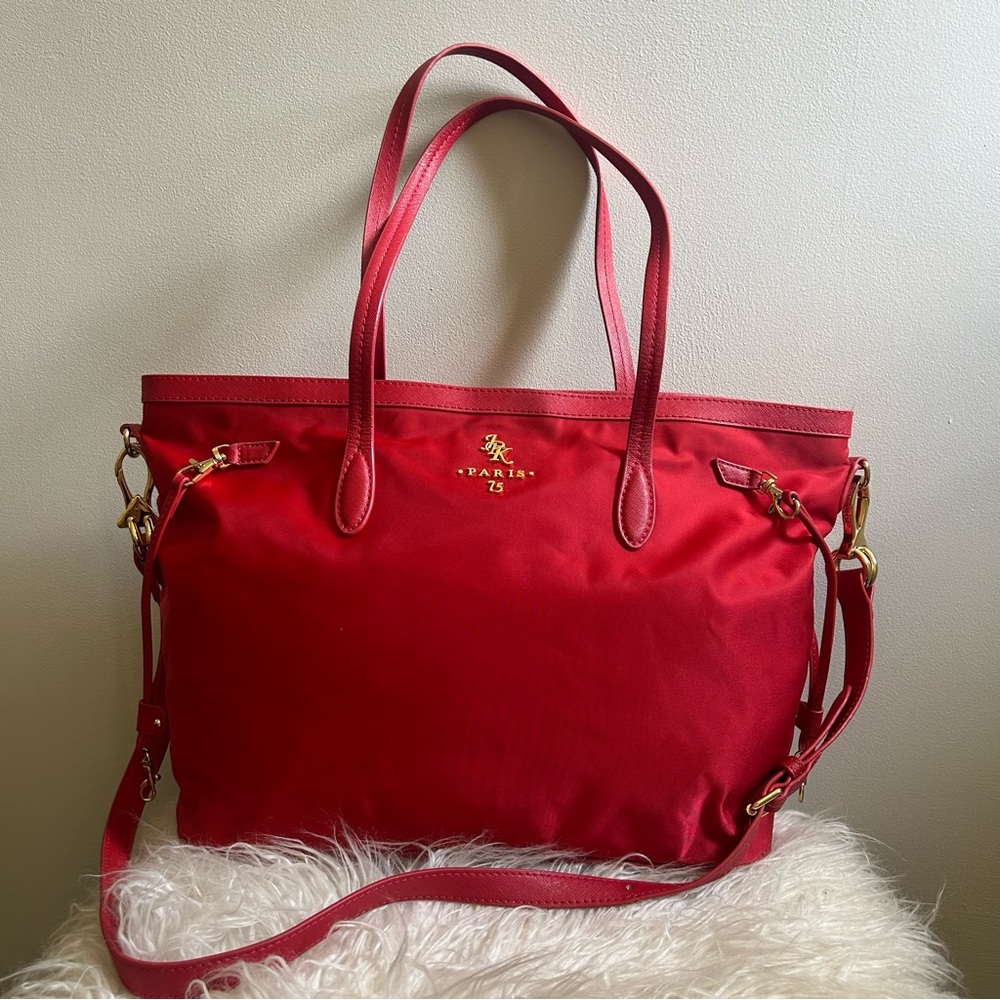 JPK Red Nylon Tote